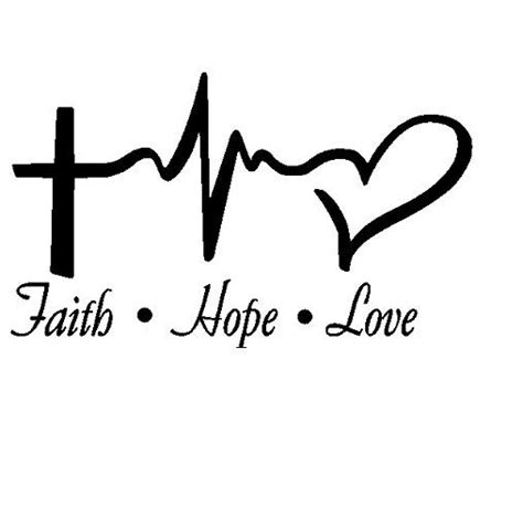 Faith Hope Love Decal Car Decal Christian Decal