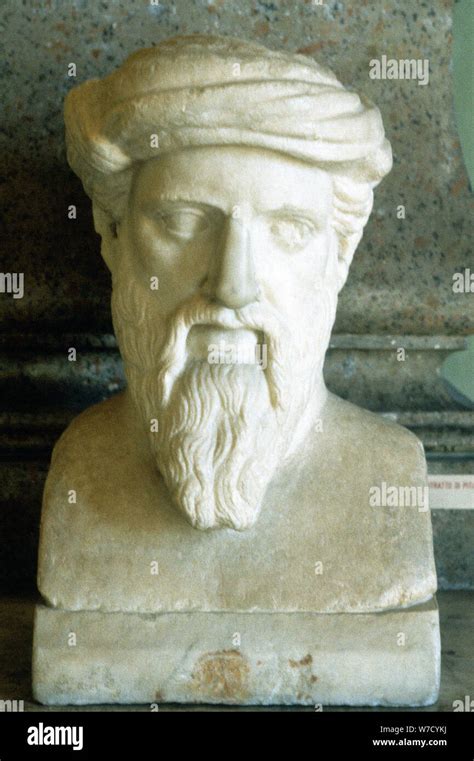 Pitagora Vi Secolo Ac Busto Ritratto Filosofo Matematico Greco Antico