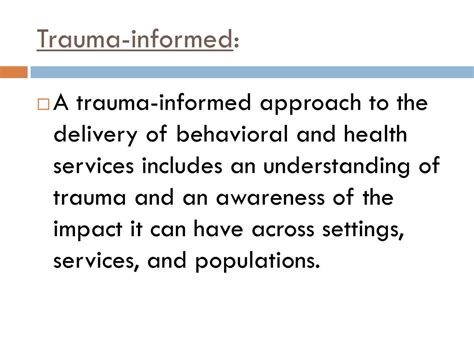 Ppt Trauma Informed Practice Powerpoint Presentation Free To View