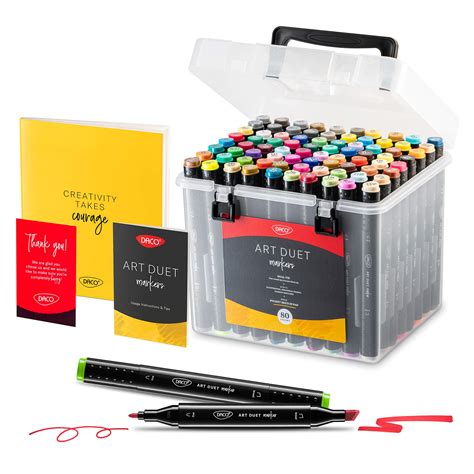 Daco Art Duet 80 Colors Artist Dual Tip Alcohol Markers Art Markers
