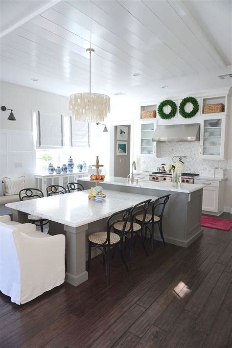 The soft layer and a small cushion on its chair also help the room to gain. Image result for kitchen island with table height seating ...