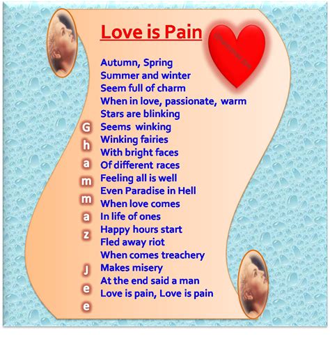 Beautylove And Poetry Love Is Pain Poem