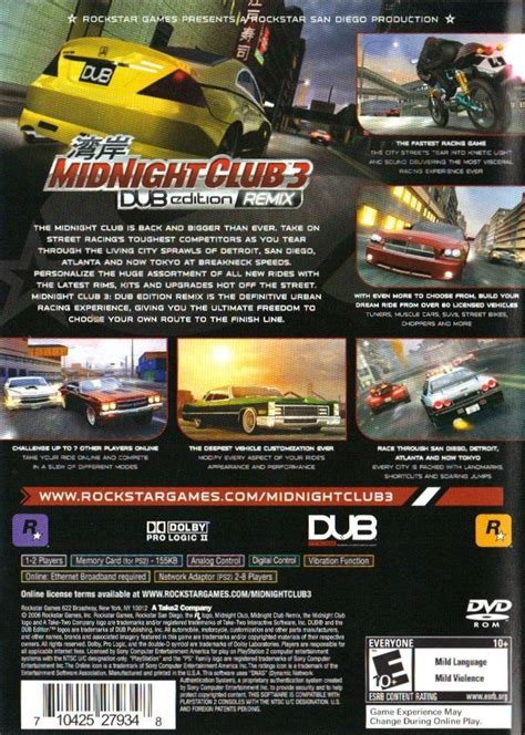 Midnight Club 3 Dub Edition Remix 2006 Playstation 2