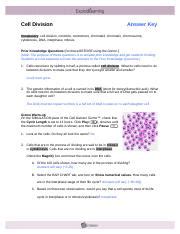 How to get answers for any. 75 - Cell Division Answer Key Vocabulary cell division ...