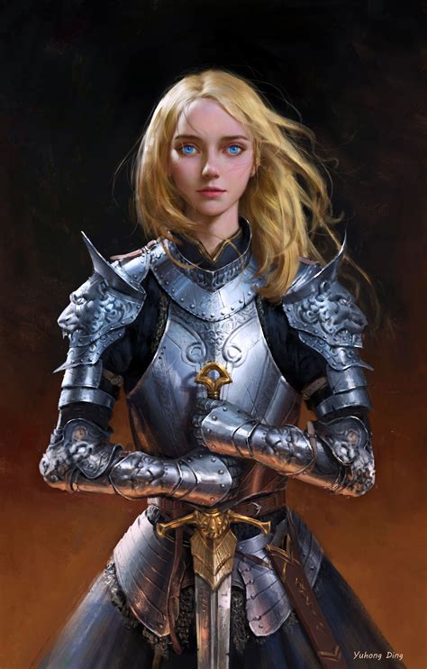 Wallpaper Id 918736 Blue Eyes Armor Women Knight Fantasy Art