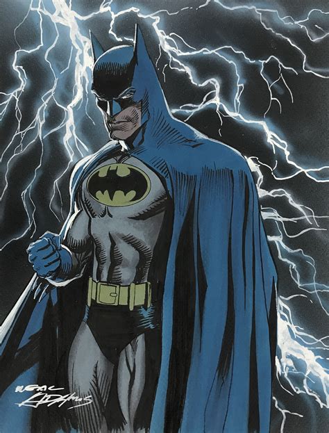 Lot Detail Batman Neal Adams Incredible Fully Drawn And Colored 85 X 11 Sketch Of Batman