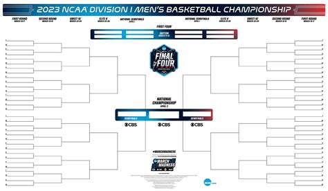 Ncaa Printable Bracket Schedule For March Madness Ncaa Com