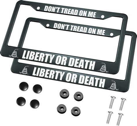 Hosnye Dont Tread On Me Liberty Or Death License Plate