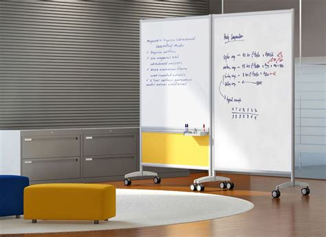Mobile Whiteboard On Wheels Durable Portable Office Whiteboards