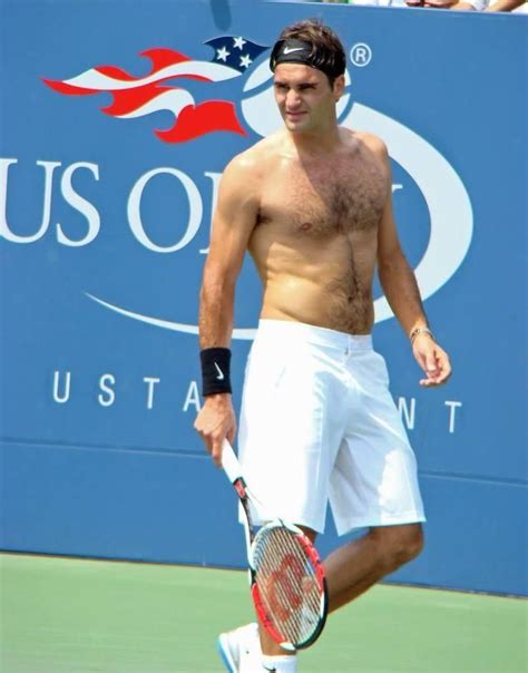 Sexy Shirtless Roger Federer Bulging