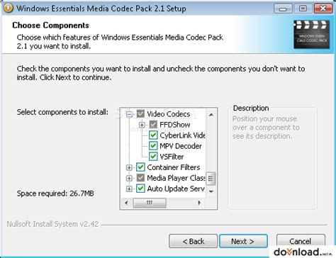 Your pc may require you to download a codec if you try to. Windows Essentials Codec Pack 4.2 version 32/64-bit ENG | Codecs