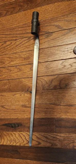 Civil War Model 1816 Flintlock Socket Bayonet Springfield Us Stamped