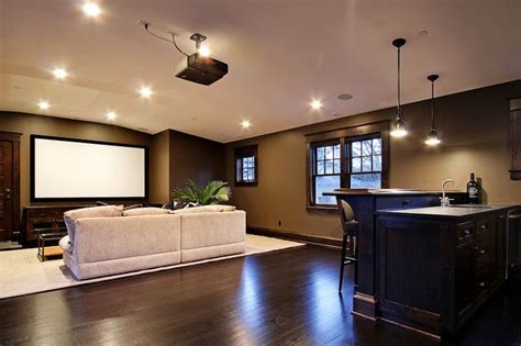 Love The Dark Floors Basement Colors Home Basement Design