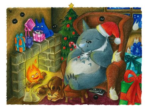 Homely Christmas By Merinid De On Deviantart Studio Ghibli Fanart