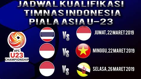 Jadwal Pertandingan Timnas U Indonesia Babak Kualifikasi Piala Asia