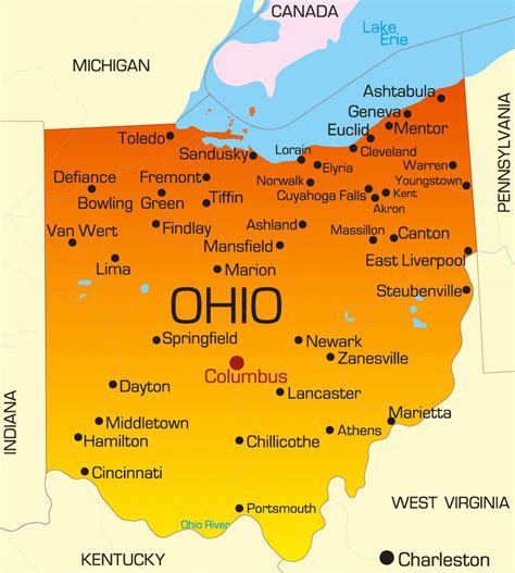 Columbus Ohio Map The Region Is Dominated By A Humid Continental