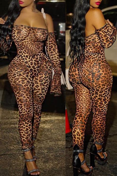 Lovely Sexy Leopard Printed One Piece Jumpsuit