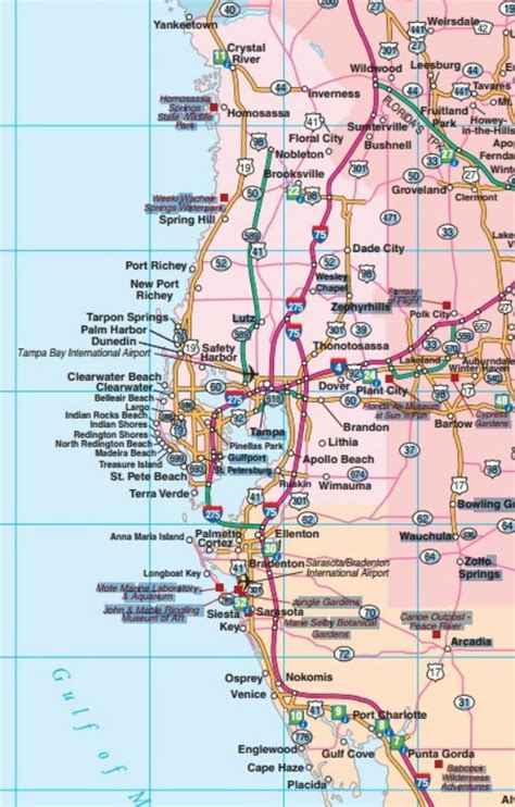 Map Of Florida With Roads World Map