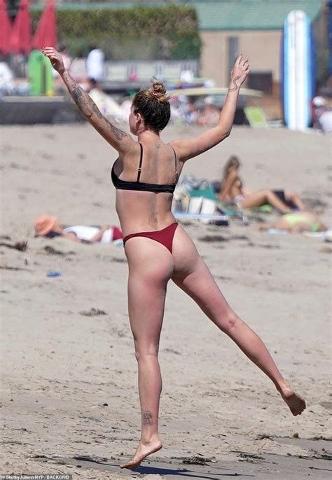 Ireland Baldwin Frolics With Friends On The Beach In Malibu In A Barely There Mismatched Bikini