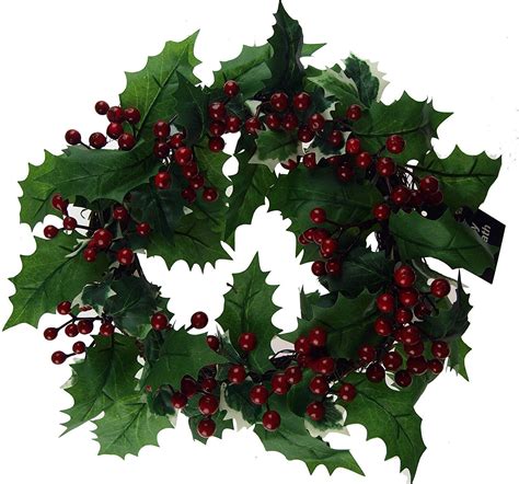 Christmas Holly Berry Wreath 36cm Door Xmas Festive Decor Artificial