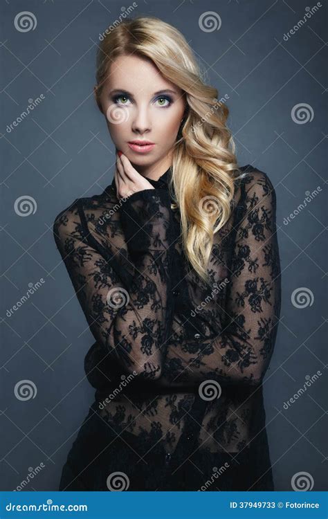 Portrait Of The Beautiful Blonde In Studio Stock Image Image Of