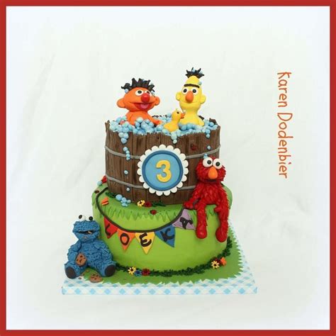 Ernie And Bert Birthday Cake Birthday Cake Cake Elmo Cake