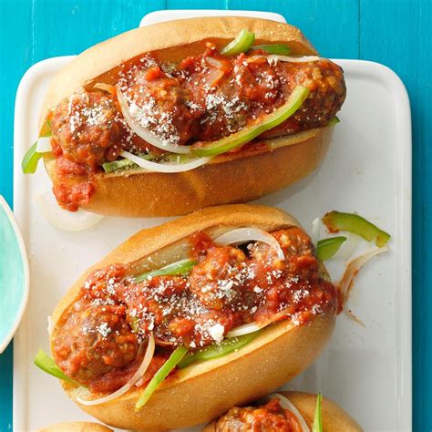 Hearty Meatball Sub Sandwiches Recipe How To Make It Taste Of Home