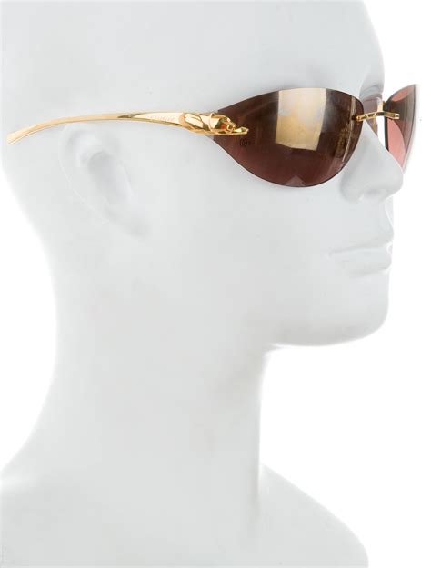 Cartier Panthère Rimless Sunglasses Accessories Crt33146 The Realreal