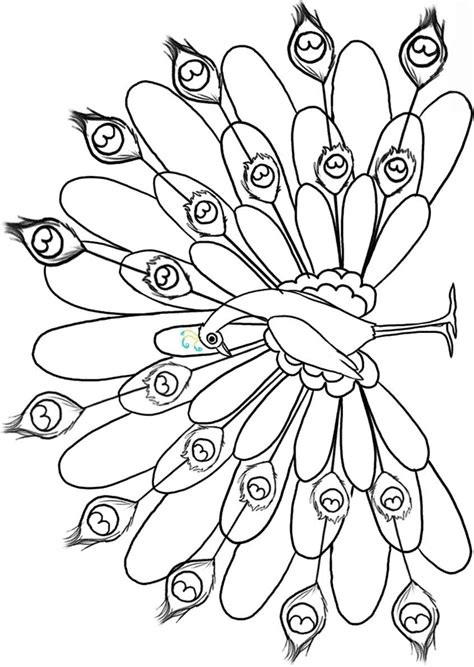 This peacock coloring page is inspired by a photograph taken by angi (angélique bidault). free Peacock coloring sheet | Peacock coloring pages ...