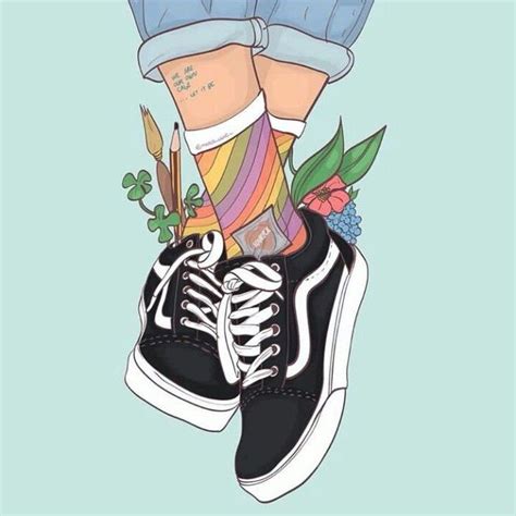 Shoes Art Painting Vans Tumblr In 2020 Drawings Sketches Art