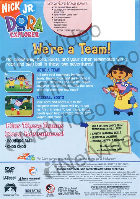 Dora The Explorer Were A Team New Dvd 97368040144 Ebay