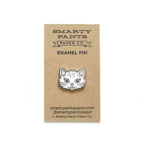 Cat Pin Smarty Pants Paper Co