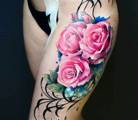 Pink Roses Tattoo By Tattoo Zhuzha Photo 32146