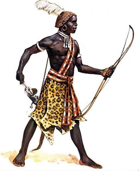 nubian archer of the kingdom of kush in 11th century bc warriors illustration historical