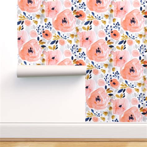 Free Download Peel And Stick Removable Wallpaper Watercolor Floral
