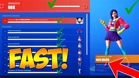 How To Unlock Max Level Rox Skin In Fortnite Season 9 Fastest Way To