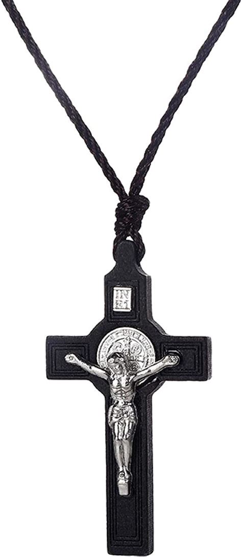 Collar De Crucifijo Religioso Para Hombres Católico De Las Mujeres