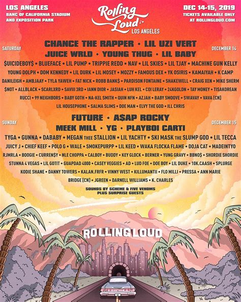 Let stand until foamy, 5 to. Rolling Loud Los Angeles 2019 lineup (Chance, Lil Uzi Vert ...
