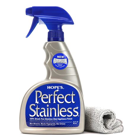 Hopes Perfect Stainless Steel Cleaner And Polish With Microfiber Cloth