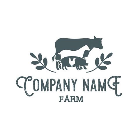 Premium Vector | Farm animals emblem rustic retro logo vector