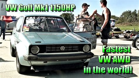 16vampir Vw Golf Mk1 1150hp Awd 829s 281kmh 2014 New Version Youtube