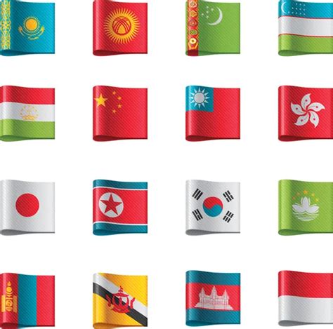 100000 Asia Flags Vector Images Depositphotos
