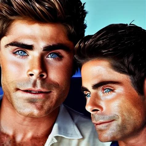 Portrait Of Zac Efron And John Stamos And Rob Lowe Stable Diffusion