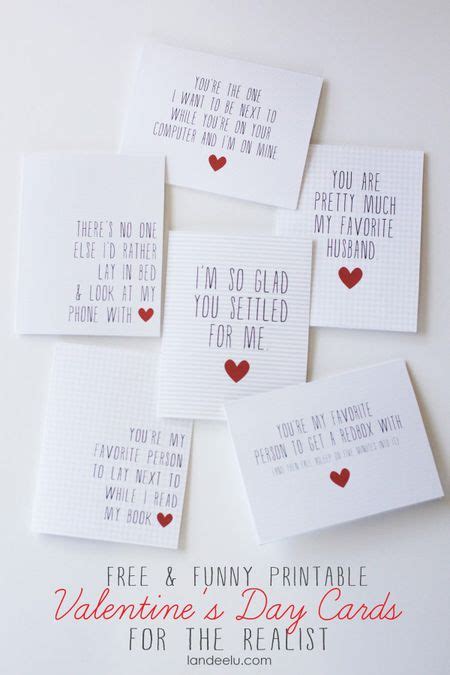 9 Sets Of Funny And Free Valentines Day Cards