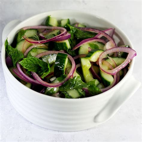 Mint And Cucumber Salad A Light Refreshing Salad The Frugal Flexitarian