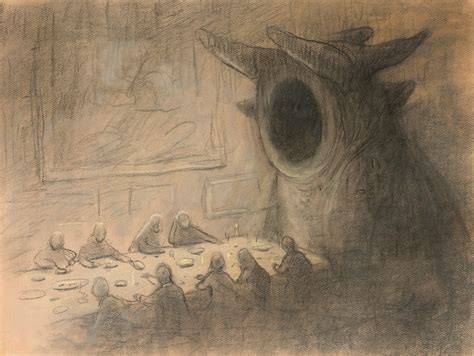 Shaun Tan I Thought You Invited Him 2016 Pastel And Charcoal O