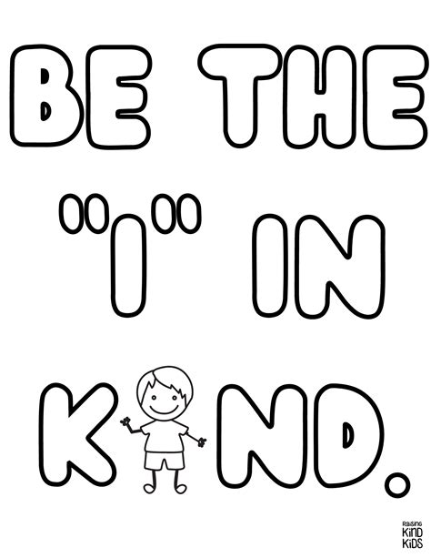 Being Kind Coloring Pages