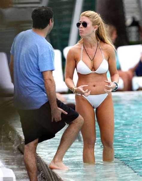 Retro Bikini Jill Martin Wears White Bikini At The Pool In Miami