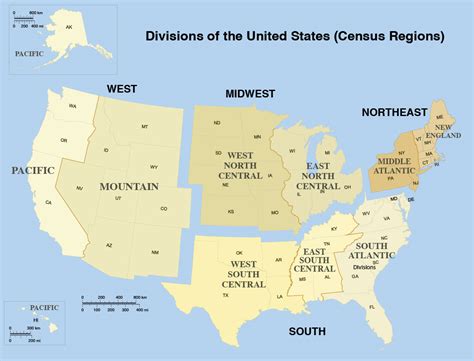 Regional Map Of Usa