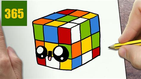 Come Disegnare Cubo Di Rubik Kawaii Passo Dopo Passo Disegni Kawaii